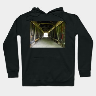 Covered Bridge Photograph Tunnel Vision Perspective Art: Available on Face Masks, Pillows, Phone Cases & Gifts Hoodie